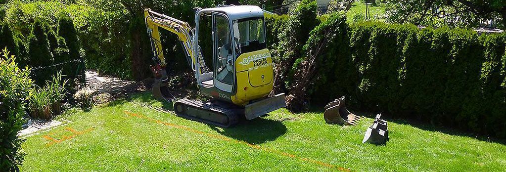 Bagger im Garten - Herr Ferdinand Kernbauer